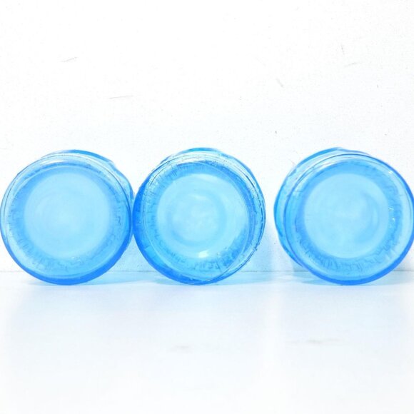 Cool Retro Drinkware Vtg Empoli Italy Sky Blue Large Glass Pitcher + 6 glasses - Picture 3 of 7